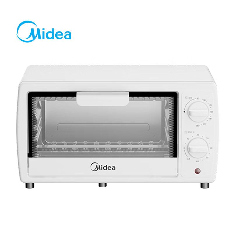 美的（Midea）PT10K1(K)家用10L多功能迷你小烤箱 均匀烘烤 广域控温 PT10K1(K) 10L