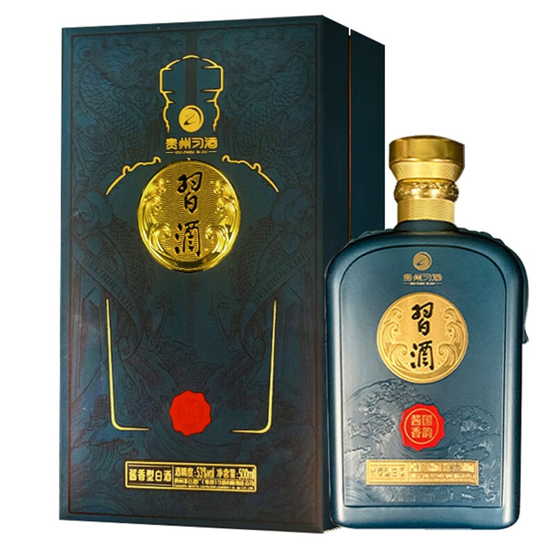 贵州习酒酱香国韵53度酱香型白酒高档礼盒送礼宴请500ml