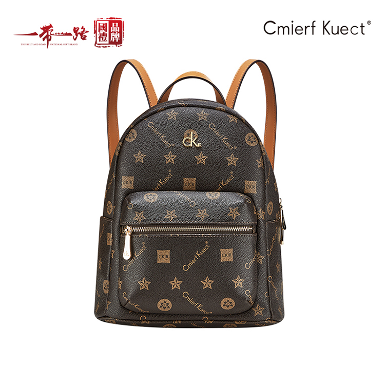  Cmierf Kuect新款时尚百搭PU防泼水双肩包CK-1562A
