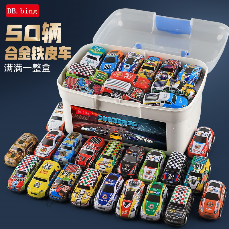 儿童合金小轿车玩具车惯性合金回力小汽车玩具3-6岁仿真赛车生日礼物