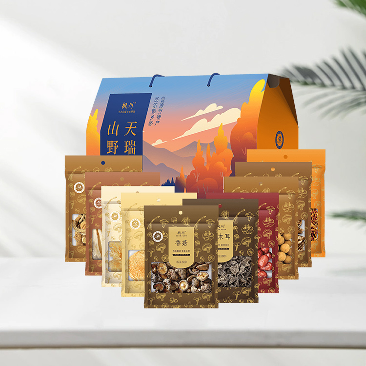 天瑞优品天瑞香菇黑木耳桂圆干红枣虫草花银耳菌菇类组合装四季安康干货礼盒C