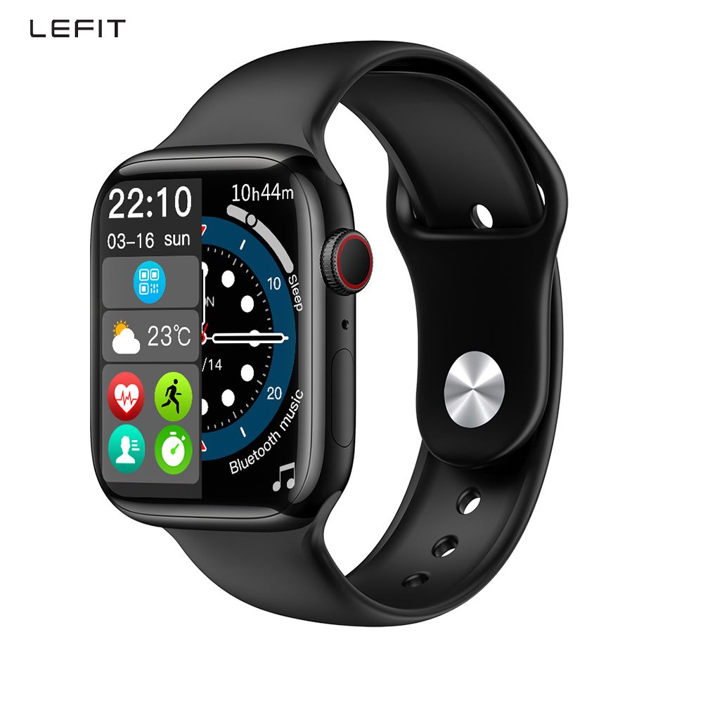 LEFIT勒菲特S9智能蓝牙多功能通话手表运动心率血压音乐计步防水黑色