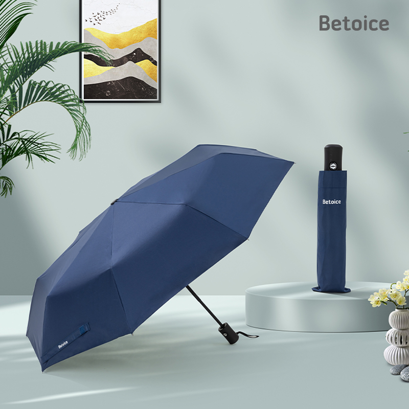 佰造折叠安全伞全自动雨伞男士三折防晒伞轻巧便携晴雨两用伞