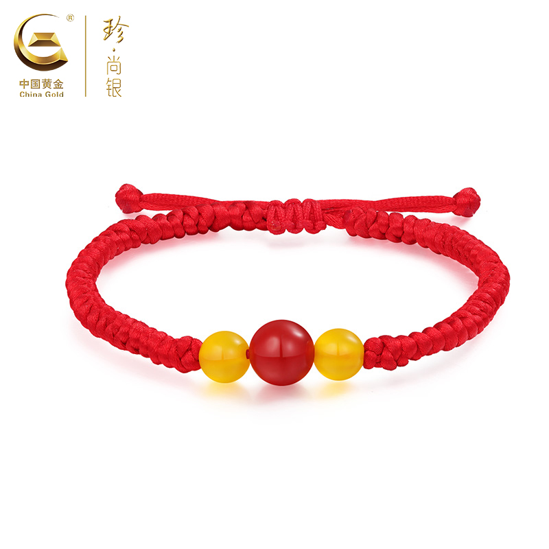 中国黄金珍尚银事事顺遂红绳手串8mmSK8240101