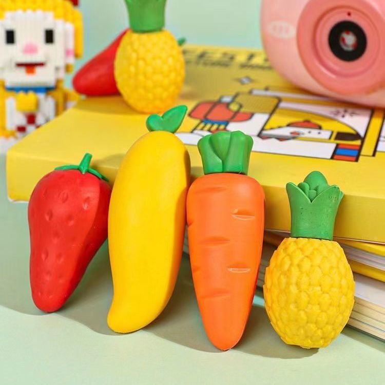 学生橡皮擦幼儿无毒胡萝卜搞笑大号芒果草莓型干净可爱长条橡皮擦
