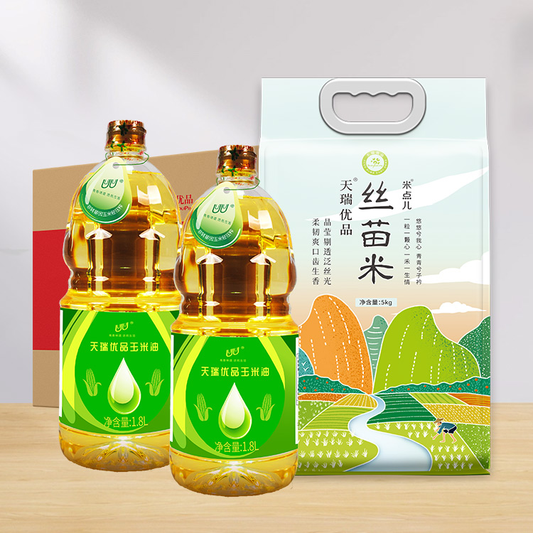 天瑞优品天瑞大米玉米油组合装五谷丰登组合家用送礼公司礼品A12