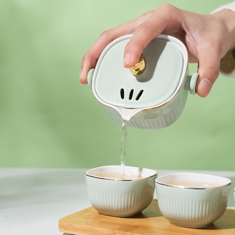 唯都悠然小鸟茶礼套装家用旅行茶杯泡茶壶公道杯组合装送礼简约中式茶具W-S319