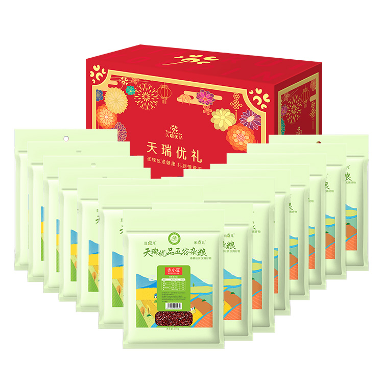 天瑞优品天瑞燕麦玉米碴高粱米糙米小米黑米黑糯米花玉米七色糙米豆类粗粮五谷丰登组合A15